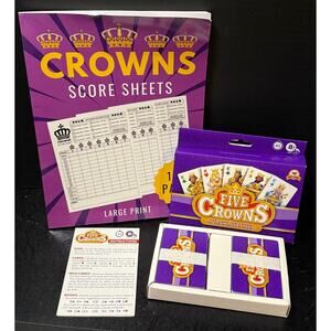 Playmonster Five Crowns The Five Suited Rummy Style Card Game & Score Sheets